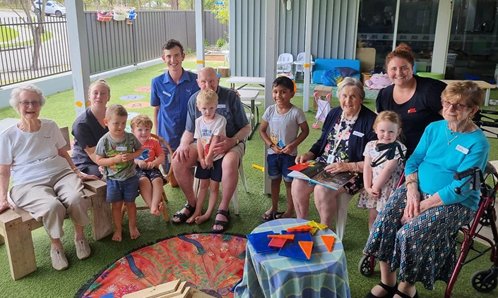 St John's Villa residents become grandfriends to local childrcare kids